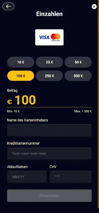 Einzahlung in Euro im GGL-Casino vornehmen