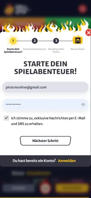 Spielerkonto im deutschen Casino anlegen und Identität bestätigen