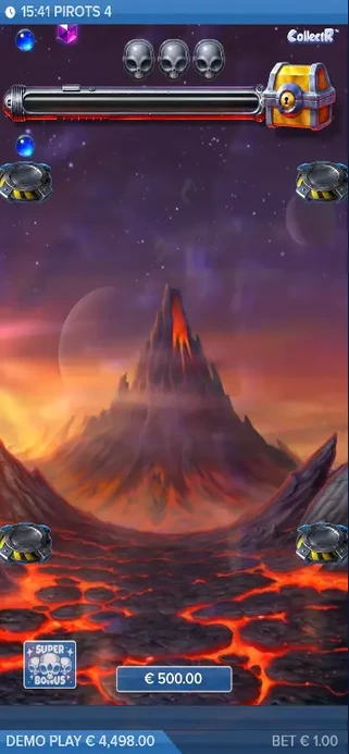 Start der Free Drops in Pirots 4 mit Bonus-Symbolen und Drop-Zähler